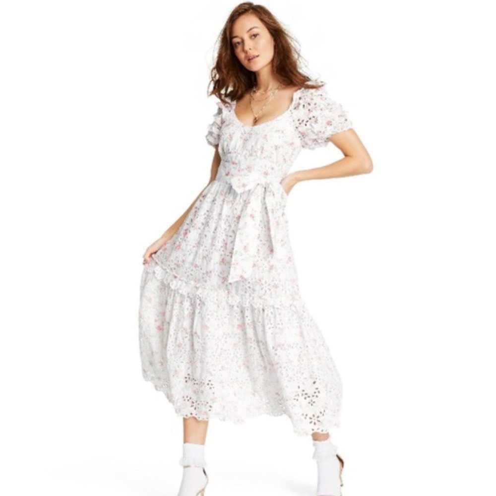 COPY - LoveShackFancy for Target Ivory  Clementine Eyelet Dress